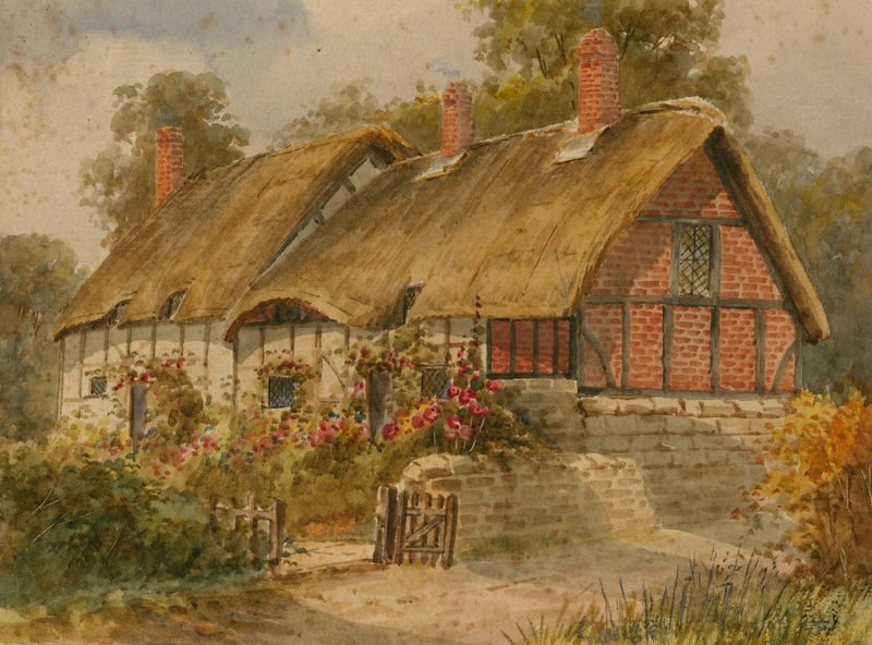 Stratford-on-Avon, la cabaña de Ann Hathaway, Romanticismo, artista desconocido