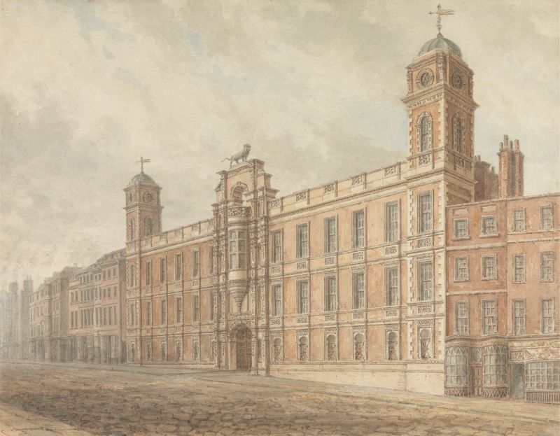 Northumberland House, Charing Cross, London by John Chessell Buckler, watercolor on paper