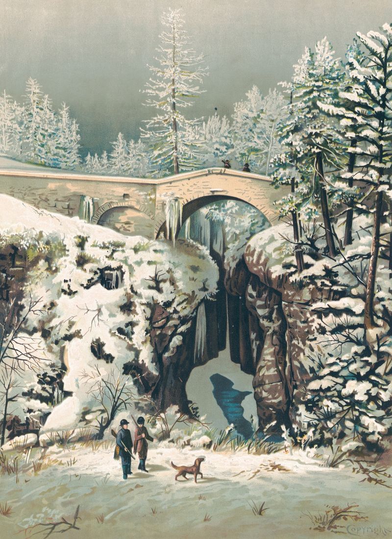 Invierno en Suiza, óleo sobre lienzo de Autor Desconocido, que representa un paisaje nevado con montañas.
