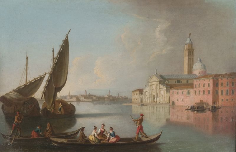 View of Venice with San Giorgio Maggiore, oil on canvas by Johann Richter
