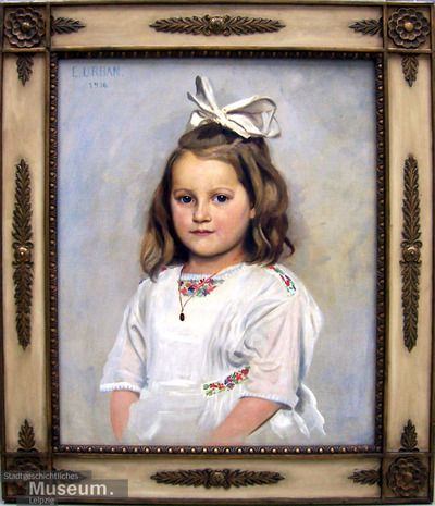 Retrato de Irene Krüger por Eugene Urban, pintura a óleo, 1916