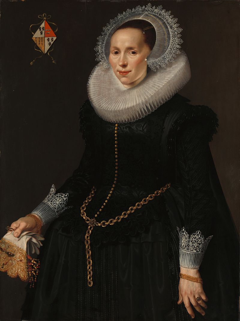 Retrato de Johanna le Maire, óleo sobre painel de Nicolaes Eliasz Pickenoy