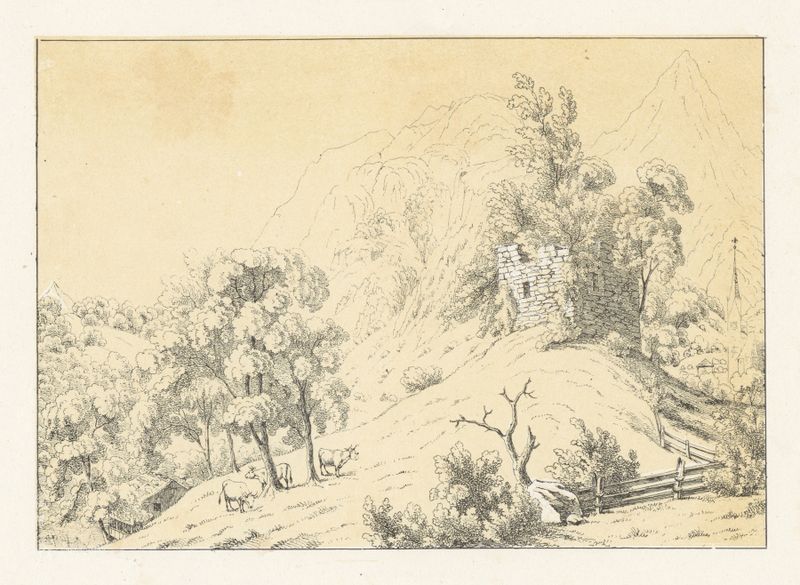 Rudenz de Johann Friedrich Wagner, pintura al óleo que representa una figura en sombra y luz.