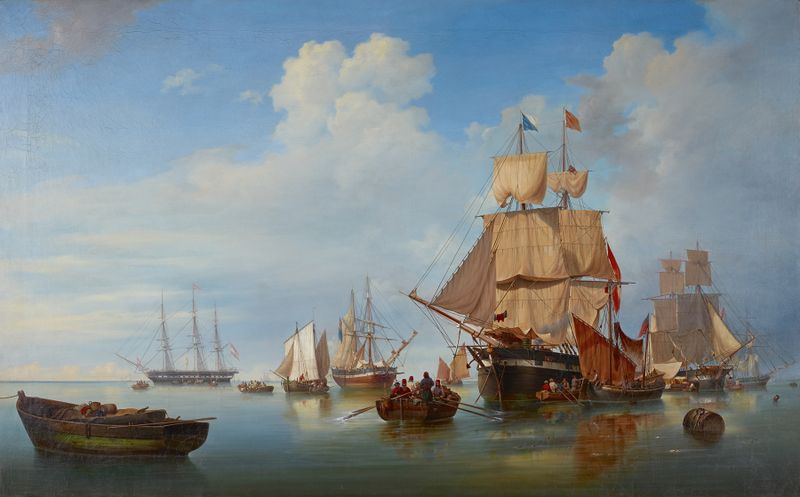 Escena marina con mar tempestuoso y olas rompiendo, pintura al óleo de Lorenzo Butti