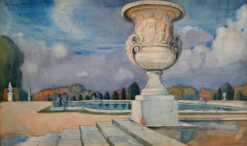 Still life of a vase with flowers, oil painting by Gerda Wegener