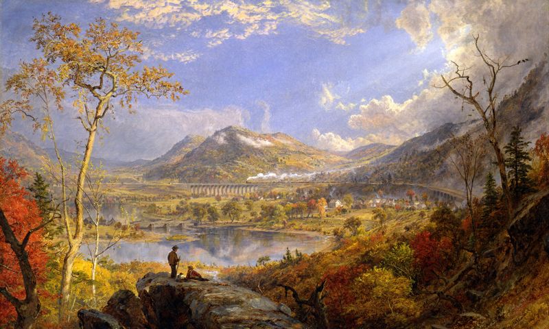 Starrucca Viaduct, óleo sobre lienzo de Jasper Francis Cropsey