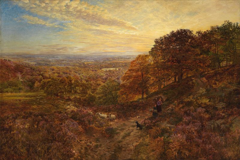 Twilight landscape with soft hues, oil painting by George Vicat Cole