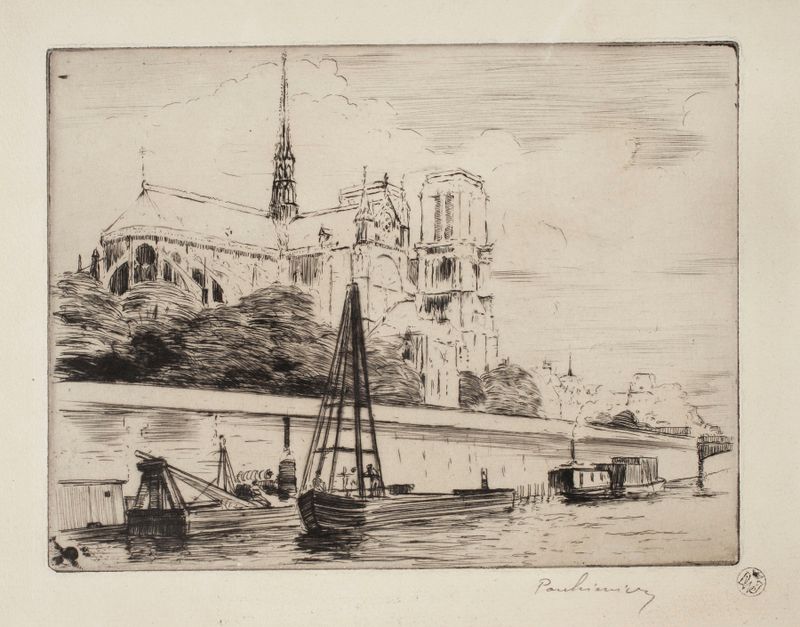 Nôtre-Dame de Paris Cathedral de Józef Pankiewicz, impresionismo