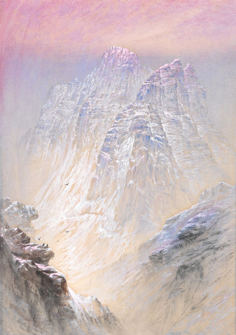 Sasso di Pelmo mountain landscape, oil on canvas by Elijah Walton