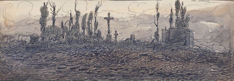 Landscape with poppies by Alfred Ost, Post-Impressionism