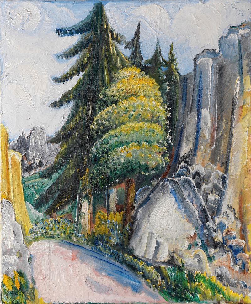 Landscape with soft pastels by Paul Kleinschmidt, 1932