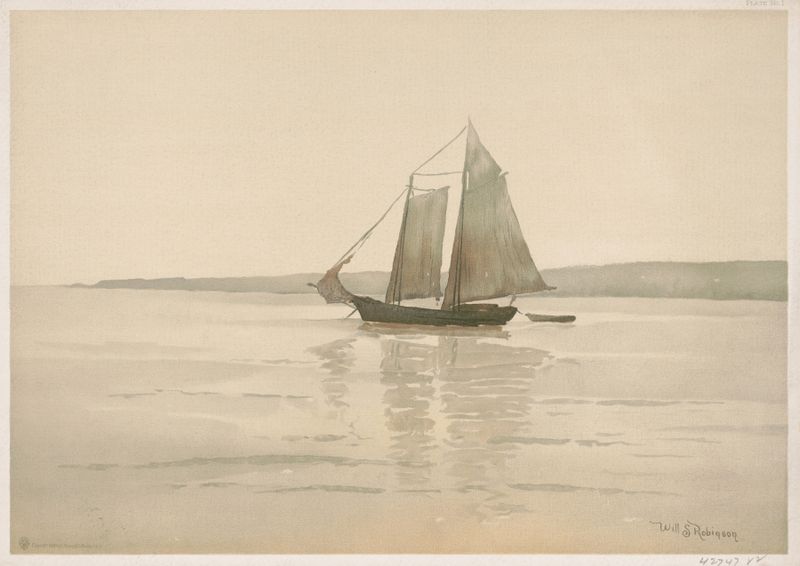 Watercolour by Will S. Robinson depicting light and emotion in soft hues.