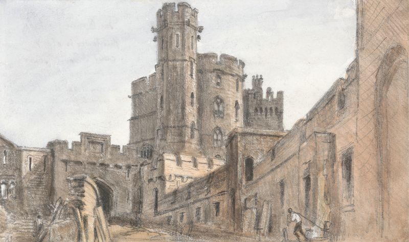 Landscape featuring Windsor Castle and Devil’s Tower by William Crotch, unknown medium.