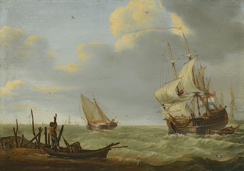 Still life of delicate vessels swaying in a breeze by Jan Claesz. Rietschoof, medium unknown.