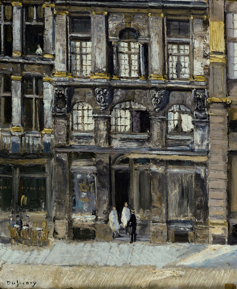 Arquitectura de Maison occupée par Victor Hugo, pintura al óleo de Georges Dufrénoy, 1933