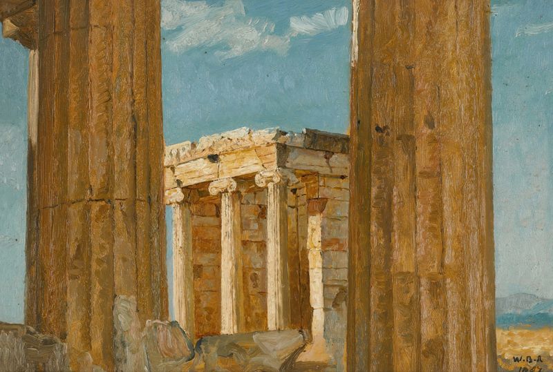 The Temple of Nike Apteros, architecture by William Blake Richmond, 1887.