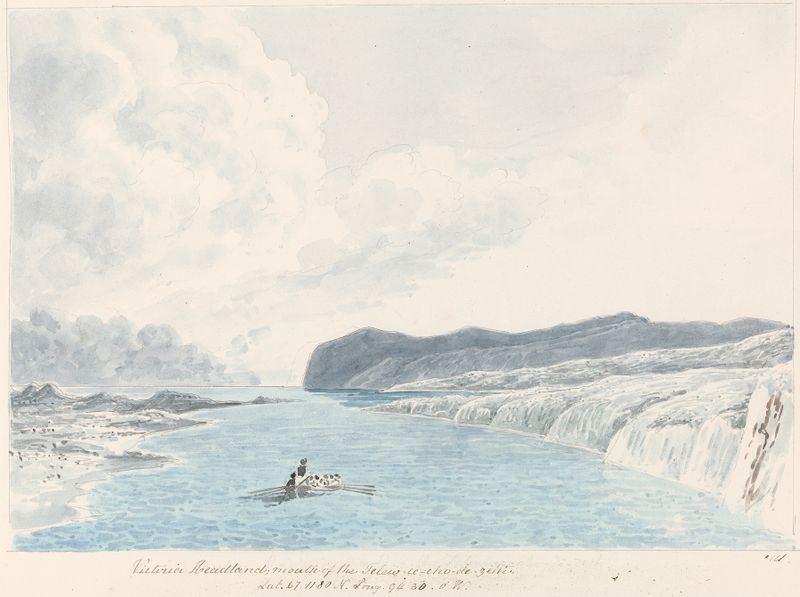 Paisaje que representa la desembocadura de Thlew-ee-cho-de-zeth de Charles Hamilton Smith, medio desconocido.