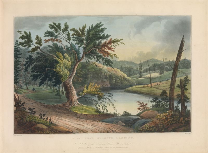 Pintura de paisagem a óleo de John Hill com colinas suaves e um horizonte suave.