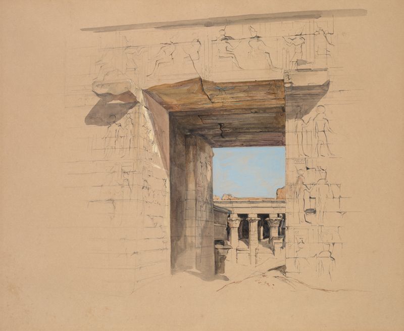 The Temple of Edfu; The Door of the Pylon, oil painting by John Frederick Lewis