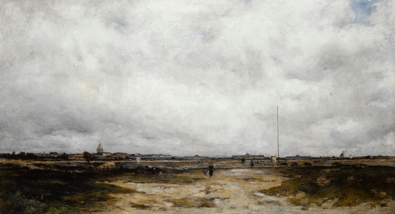 Paisagem ao amanhecer representando o Champ-de-Mars por Alfred Casile, Impressionismo