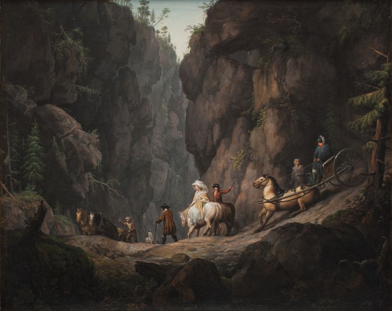 The Passage through Krokkleven near Ringerike, oil on canvas by Erik Pauelsen