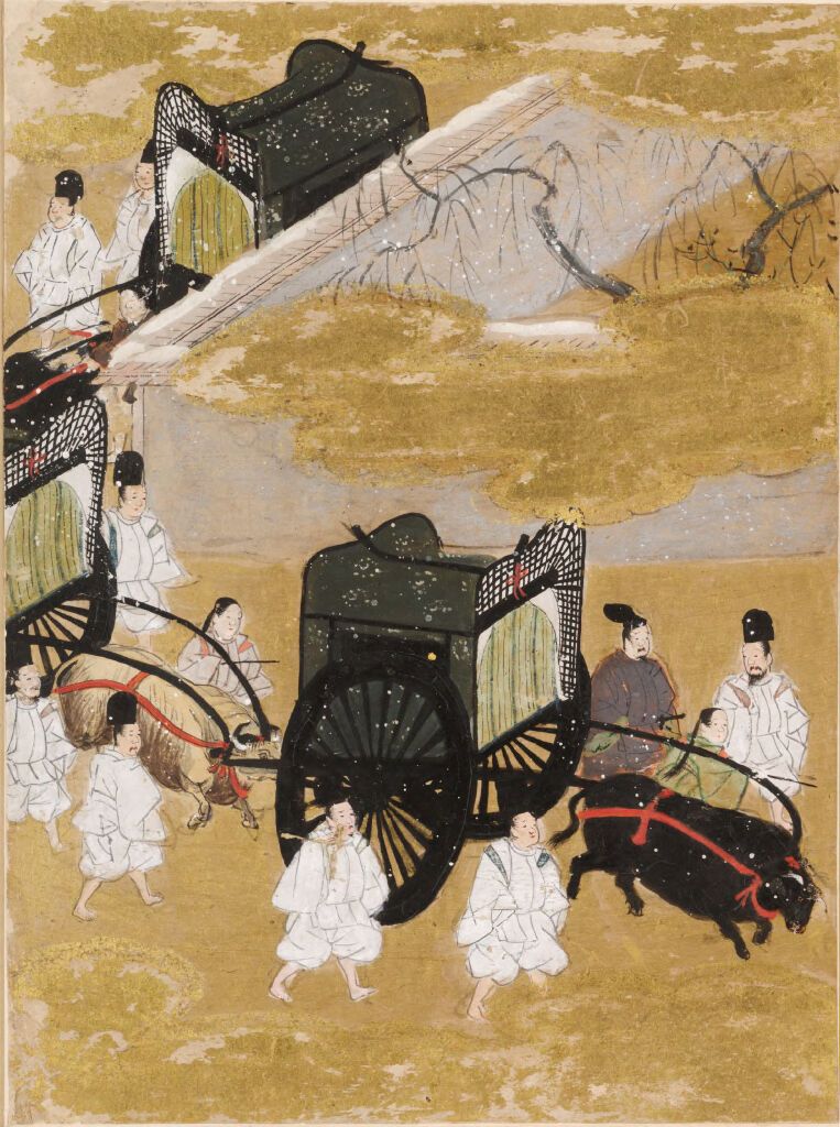 Niou Miya em ouro por Tosa Mitsunobu, Ukiyo-e