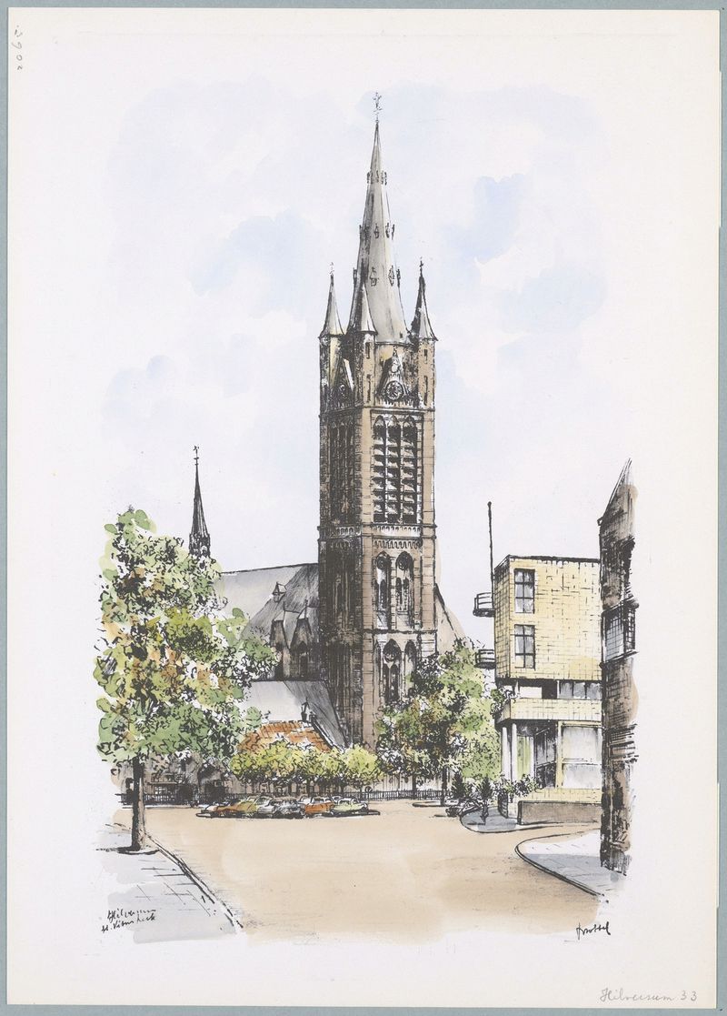 Architecture of Sint Vitus kerk by Bob Brobbel, realism