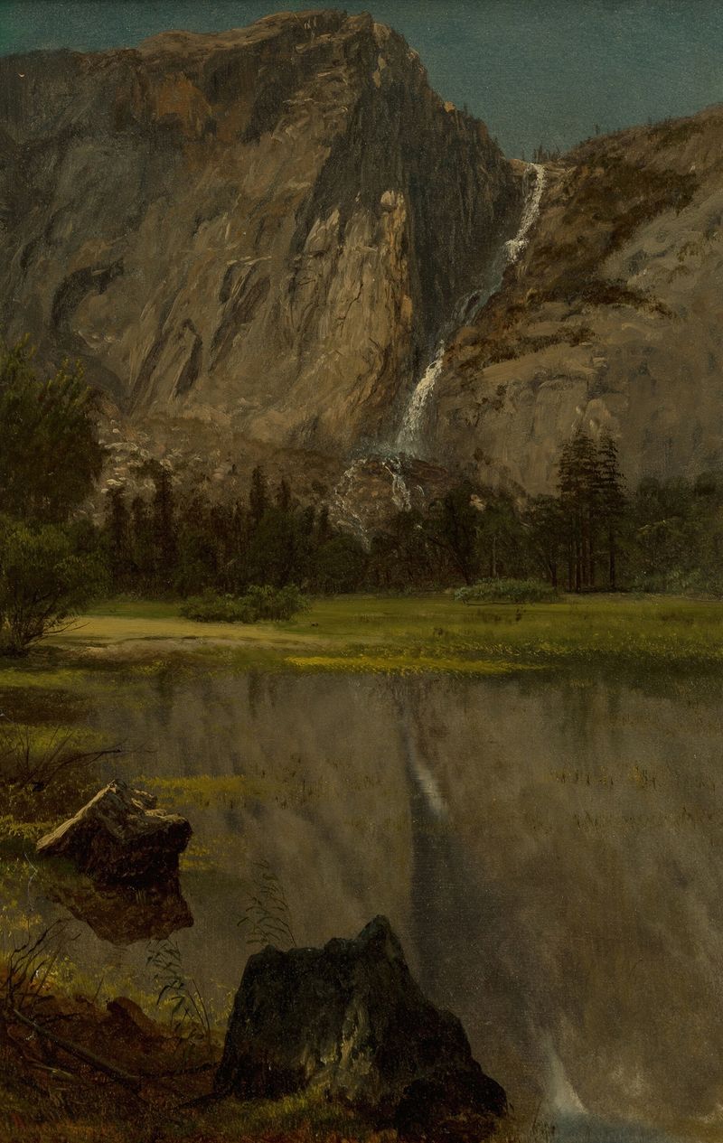 Hetch Hetchy Falls, Califórnia, pintura a óleo de Albert Bierstadt