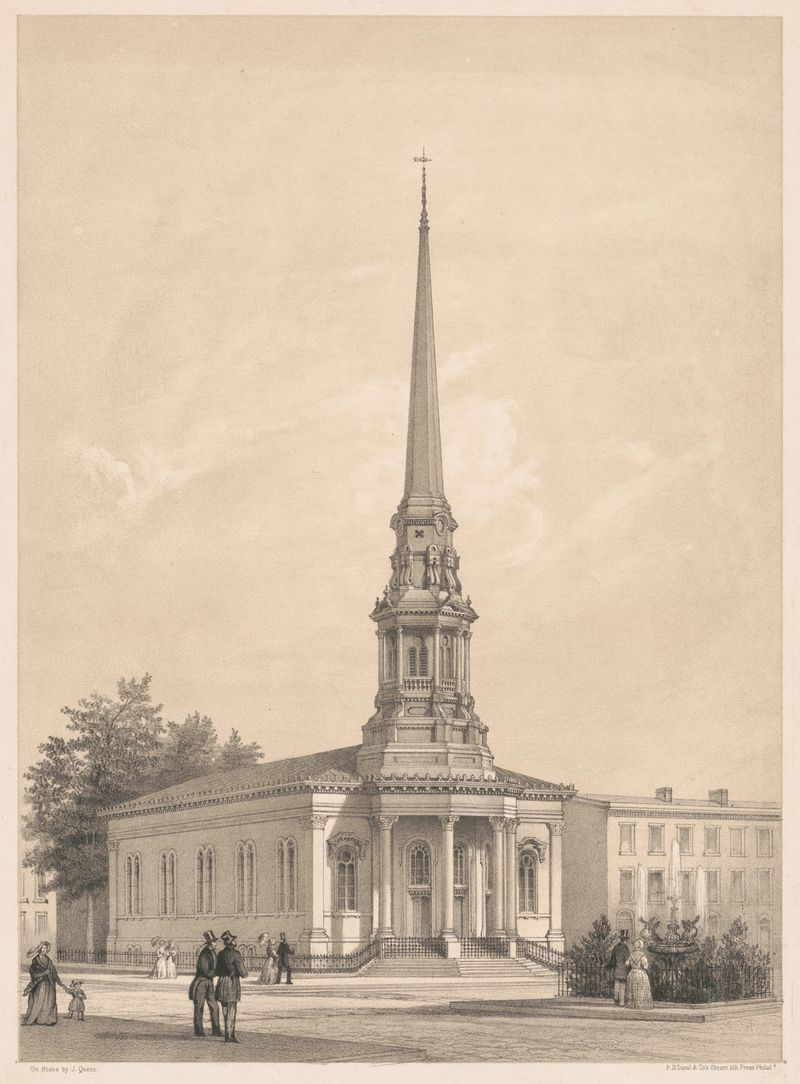 Victorian architecture of The Fourth Baptist Church by James Fuller Queen, 1853-1856