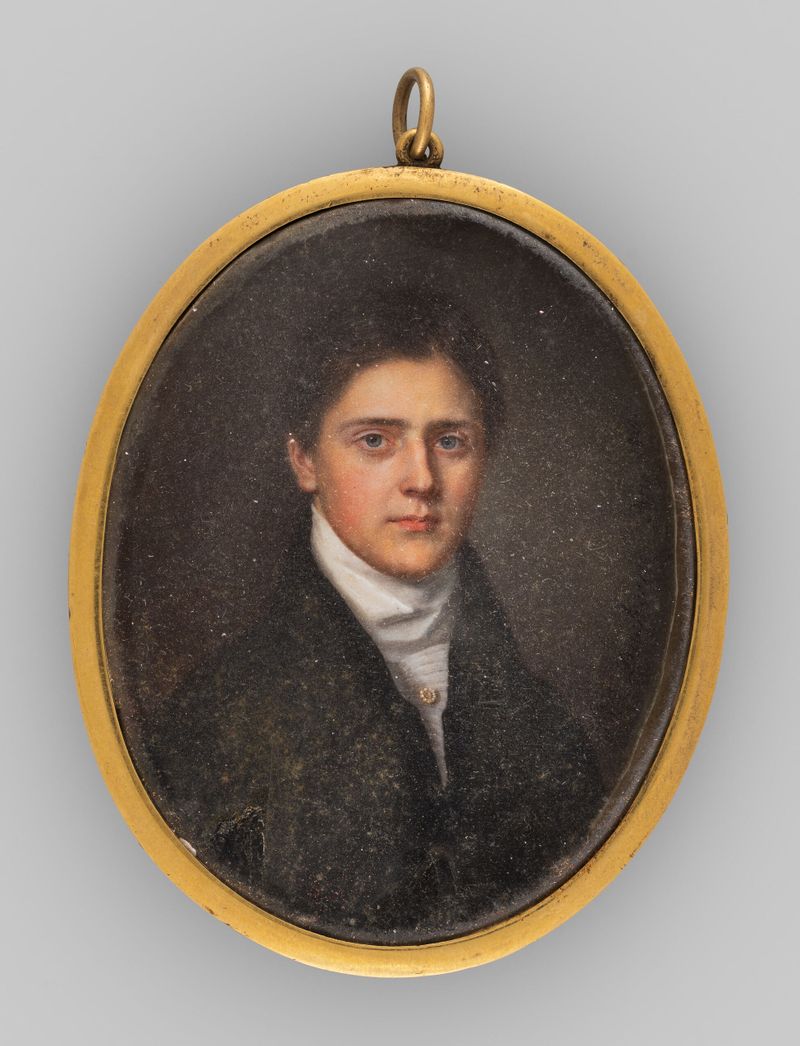 Retrato de un niño en marfil de Jean Baptiste Joseph Duchesne