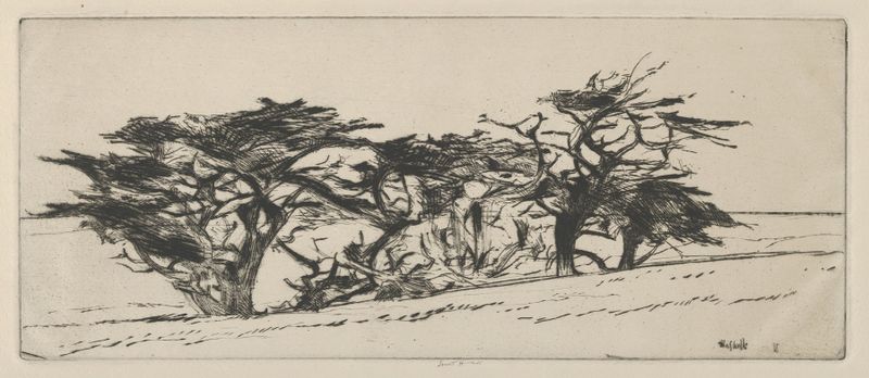Obra figurativa en tinta sobre papel de Ernest Haskell que representa una figura desafiante en medio del caos.