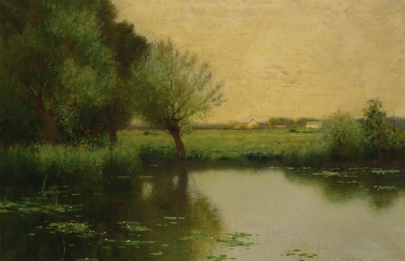 Lush greenery and sunlight in Summer Day, oil on canvas by Bruce Crane