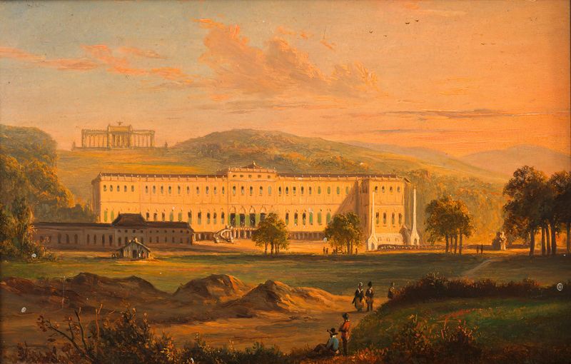 Arquitetura no estilo Romantismo por Unknown Artist, com traços delicados e detalhes intrincados.