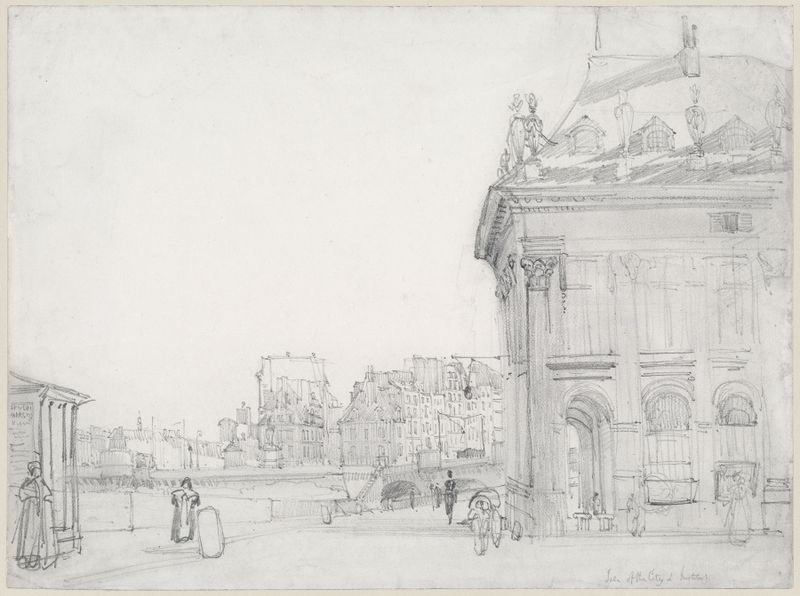 Ile de la Cité from the Institut, Paris by Thomas Shotter Boys, watercolor on paper