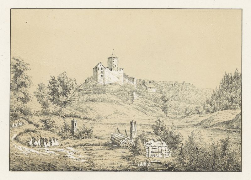 Composición abstracta con tonos en espiral de Johann Friedrich Wagner, 1840-1844
