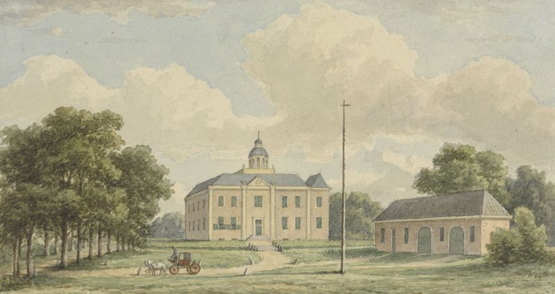 Huis De Cloese, bij Lochem by Christianus Hendricus Hein, Romanticism, oil painting