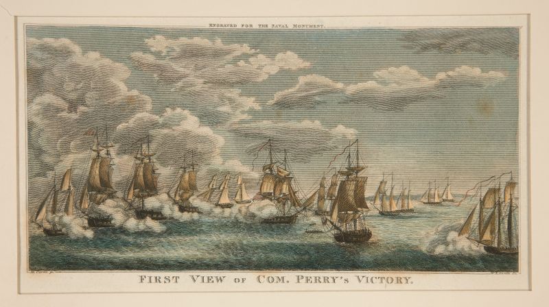 Marine scene with ships on the ocean by W. B. Annin, 1815
