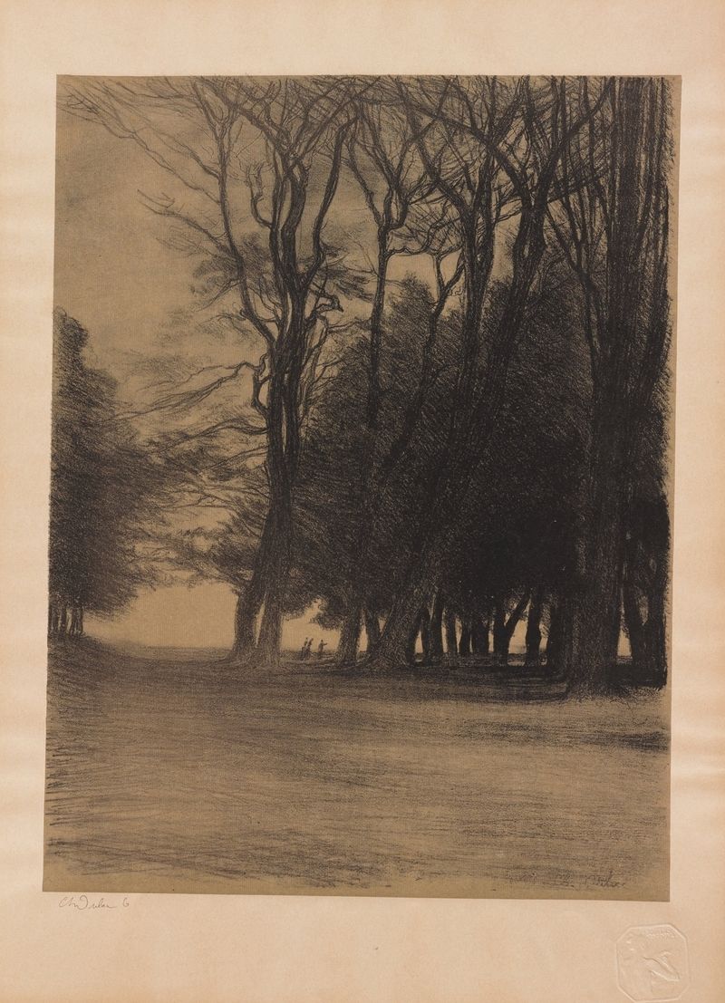 Bouquet d’arbres by Charles Marie Dulac, impressionism, depicting a serene forest scene