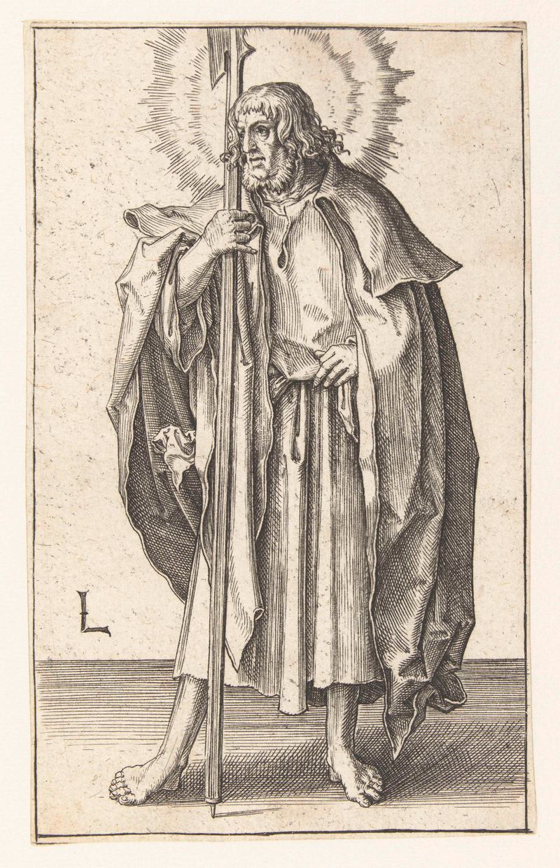 Grabado de Lucas van Leyden que representa al apóstol Mateo conversando con un ángel.