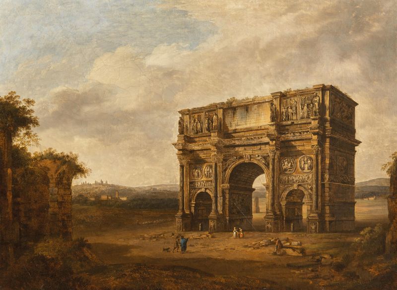 Grabado del Arco de Constantino de Giacomo van Lint