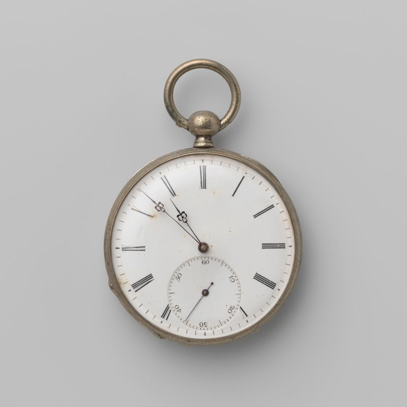 Relógio decorativo de prata de G.L.A. Forberger, c. 1870