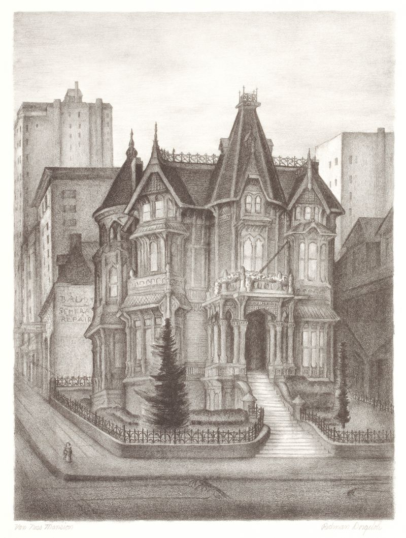 Architecture of Van Ness Mansion by Marguerite Redman Dorgeloh, medium unknown