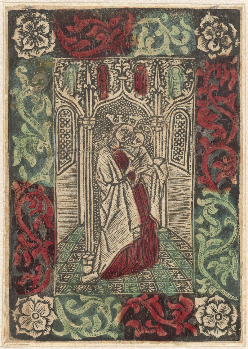 Obra do Renascimento do Norte representando a Virgem Maria e a criança, Unknown Artist