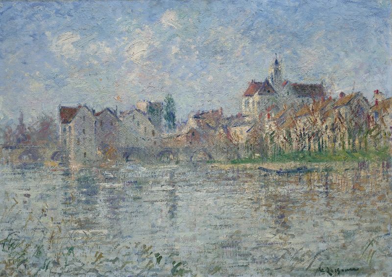 Paisagem de Moret-sur-Loing por Gustave Loiseau, óleo sobre tela