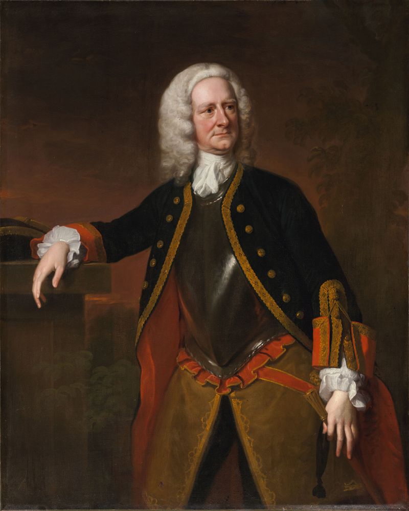Retrato del Mayor Foubert, óleo sobre lienzo de Thomas Hudson