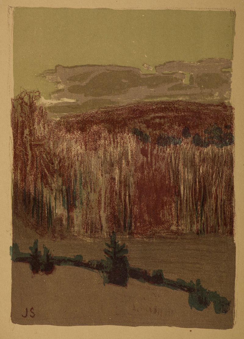 Paisaje con un bosque de abedules, óleo sobre lienzo de Jan Stanisławski