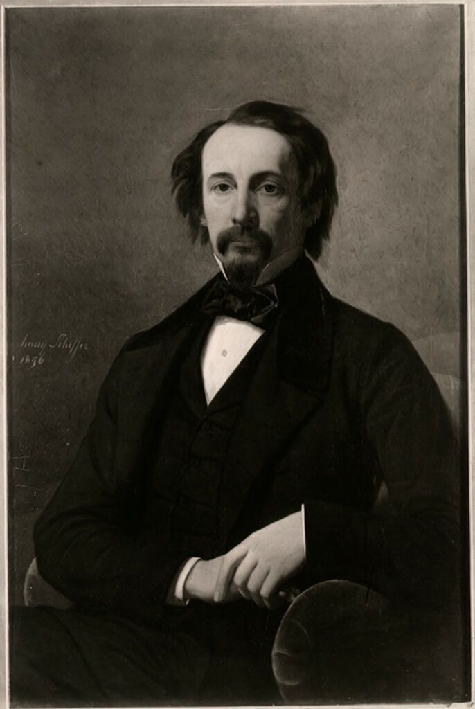 Retrato de Charles Dickens por Henry Scheffer, óleo sobre lienzo