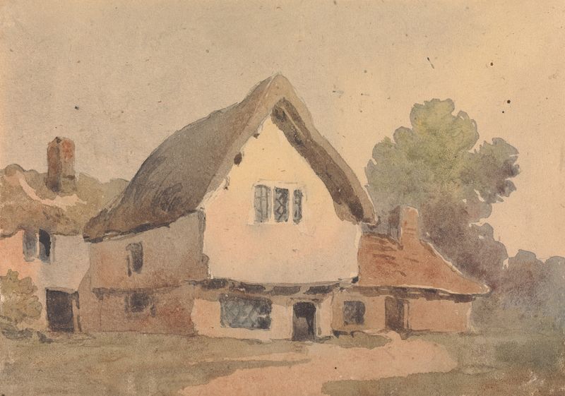 Cottage de Thomas Sully, pintura a óleo que retrata uma paisagem serena