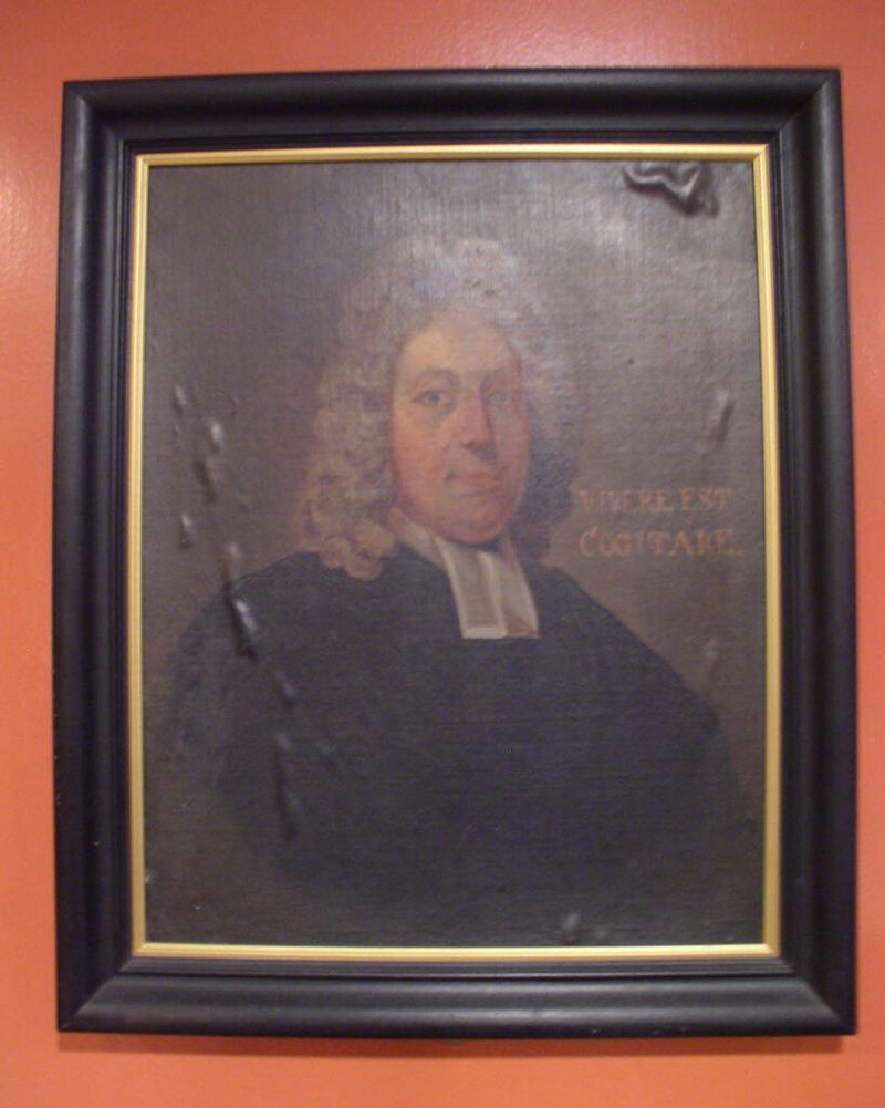 Retrato de Samuel Mather, óleo sobre lienzo de un artista no identificado