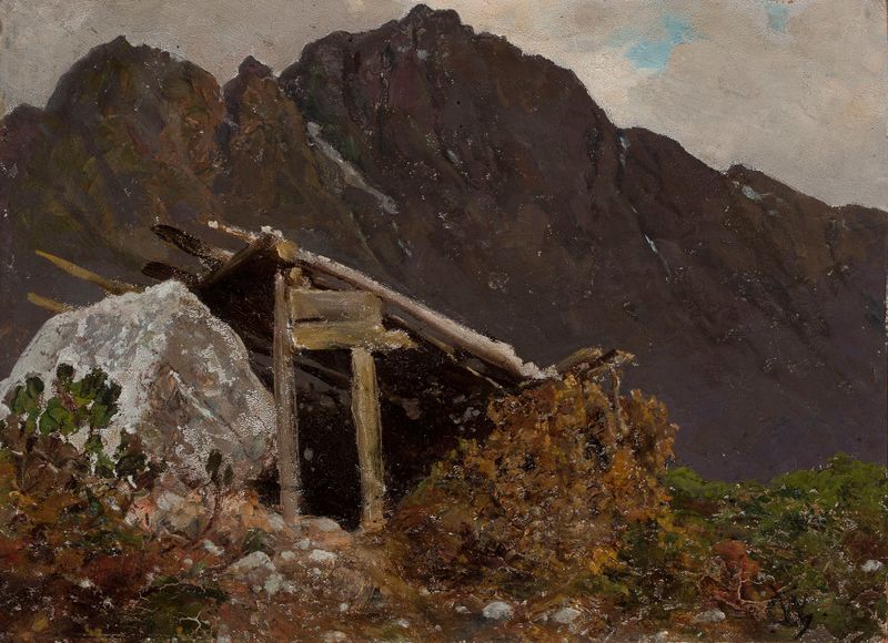 Paisaje de las montañas Tatra de Wojciech Gerson, óleo sobre lienzo